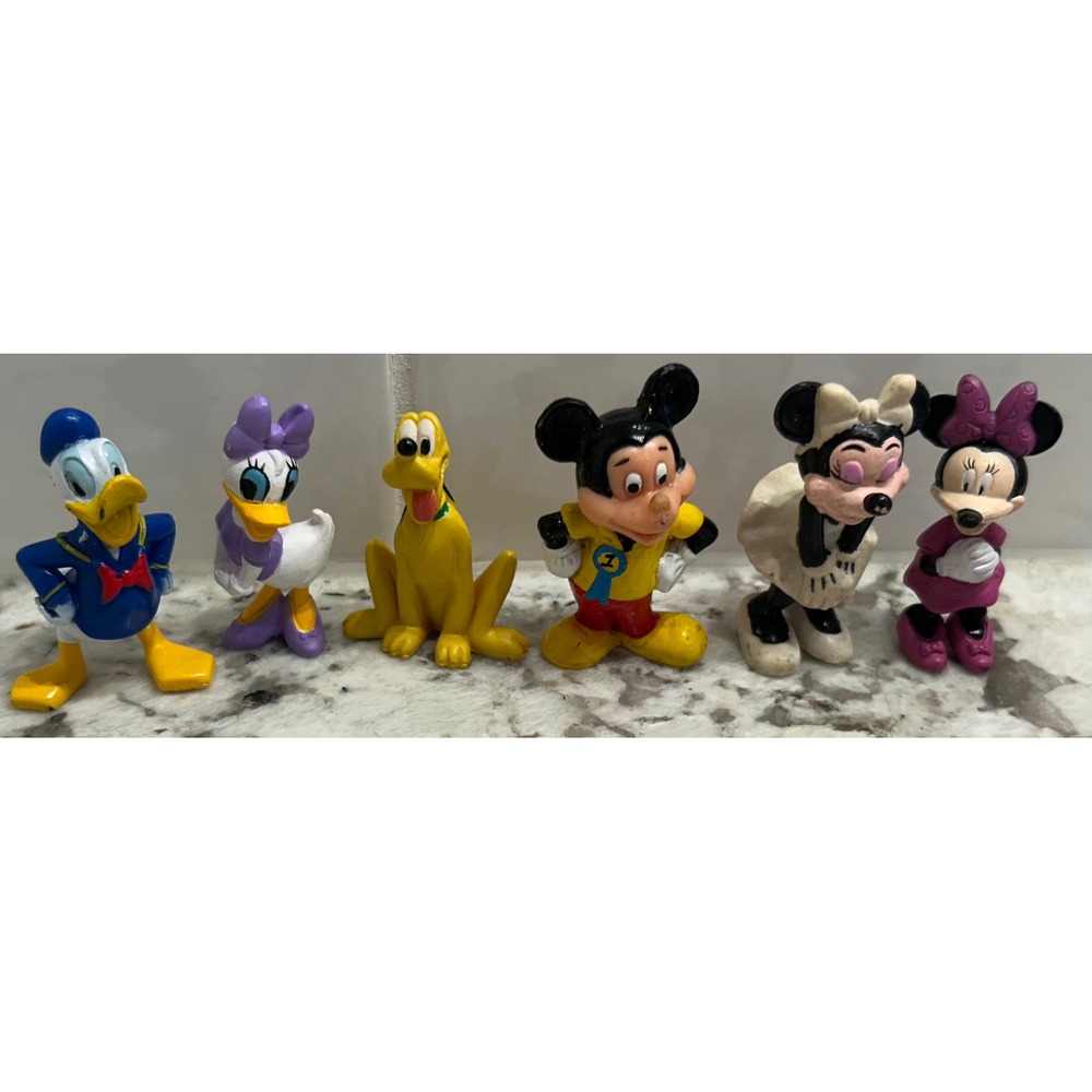 Vintage‎ Disney figure lot Mickey Donald Pluto daisy Minnie
